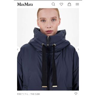 マックスマーラ(Max Mara)のMaxMara テクニカルキャンバスフーディ(ダウンジャケット)