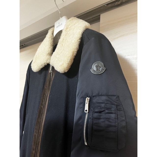 サイズ1  定価58万!! Moncler レザー×ムートンダウンジャケット