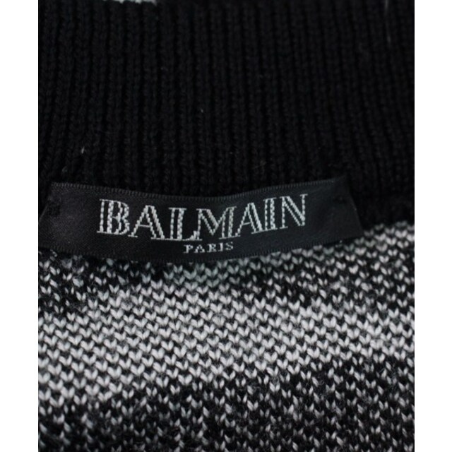 BALMAIN バルマン ニット・セーター M 黒x白(ゼブラ) | www