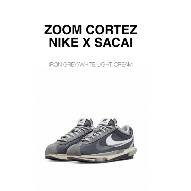 ZOOM CORTEZ NIKE X SACAI スニーカー 22.5-23cm