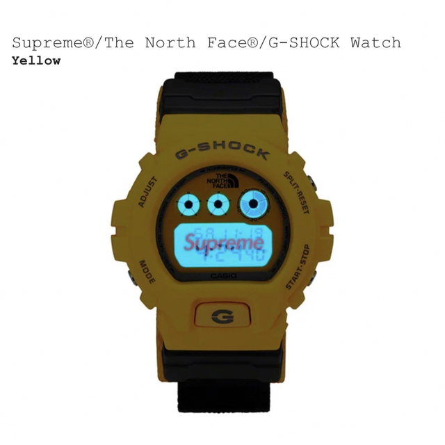 Supreme®/The North Face®/G-SHOCK Watch 黄