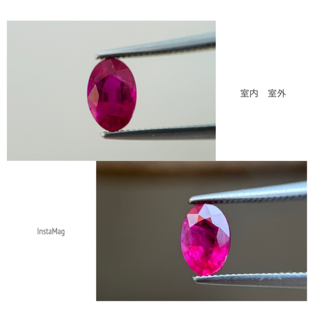 (R1212-3)『ミャンマーモゴック産』天然ルビー  ルース　0.762ct