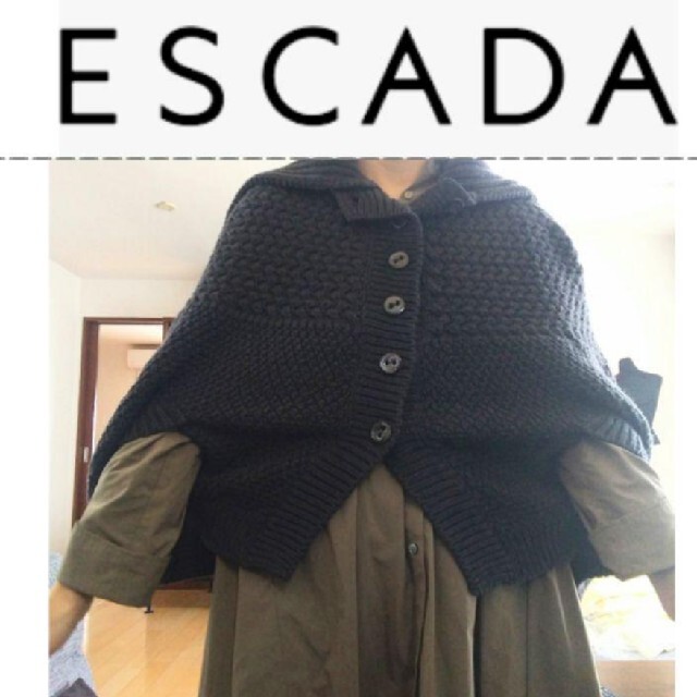 SALE！美品！ESCADA　エスカーダ　上質ニットポンチョ