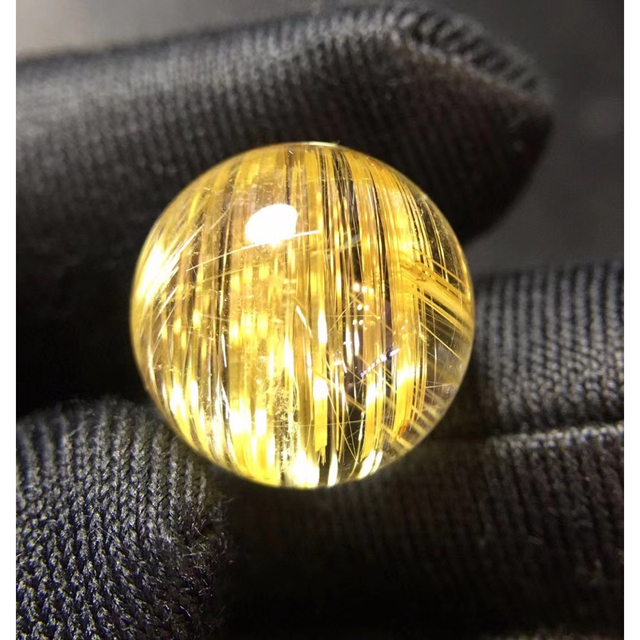 ⭐︎【天然】タイチンクオーツ 丸玉 15.3mm - 各種パーツ