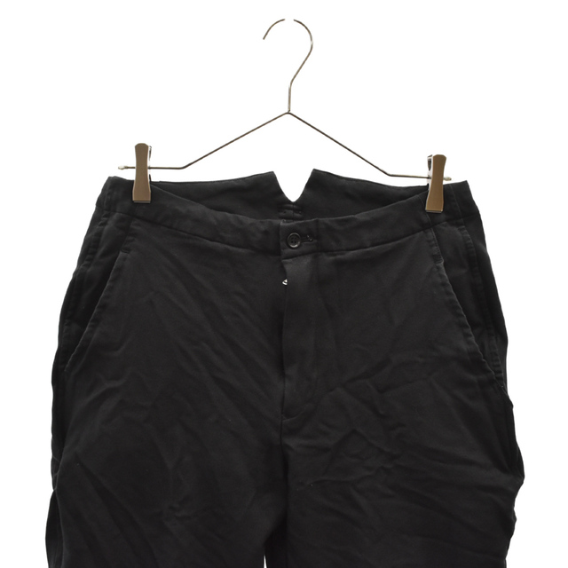 BLACK COMME des GARCONS ブラックコムデギャルソン 13AW 裾ボタンデザインテーパードスラックス パンツ ブラック 1L-P025/AD2013