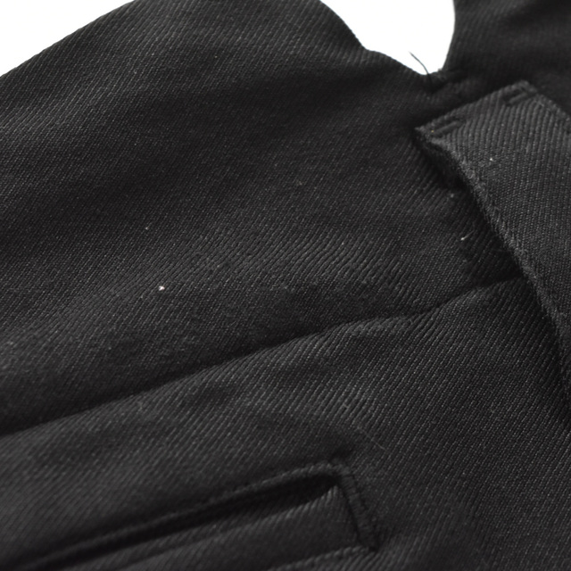 BLACK COMME des GARCONS ブラックコムデギャルソン 13AW 裾ボタンデザインテーパードスラックス パンツ ブラック 1L-P025/AD2013