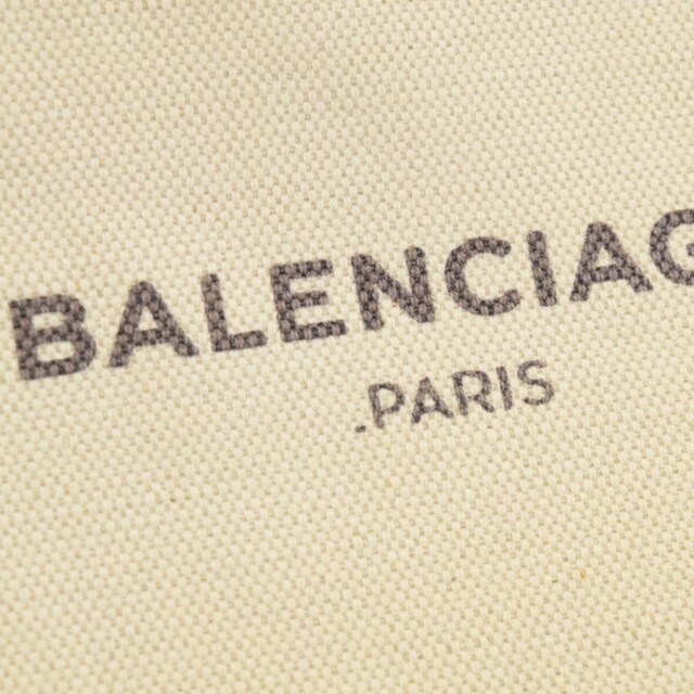 BALENCIAGA バレンシアガ ネイビークリップM ロゴプリントキャンバス