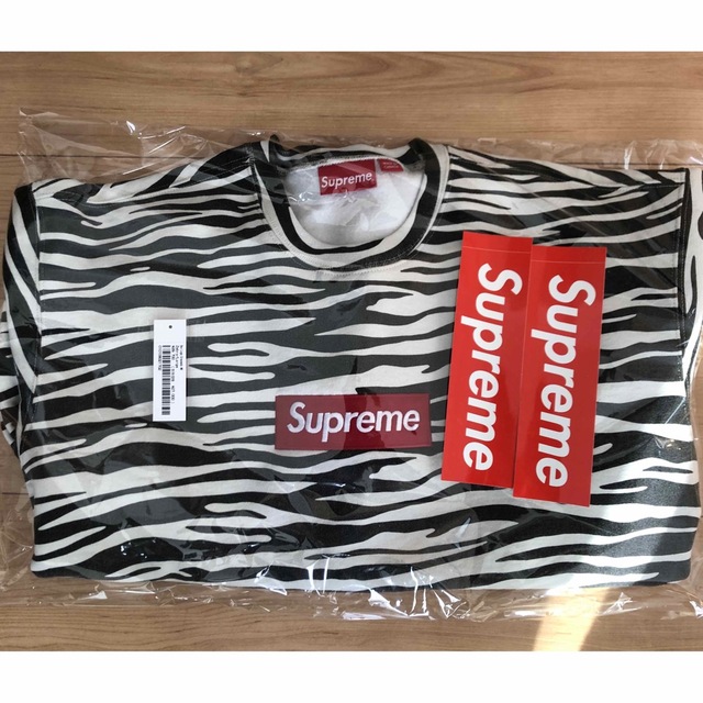 Supreme Box Logo Crewneck Zebra Lサイズ