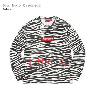 Supreme - Supreme Box Logo Crewneck Zebra Lサイズの通販 by my