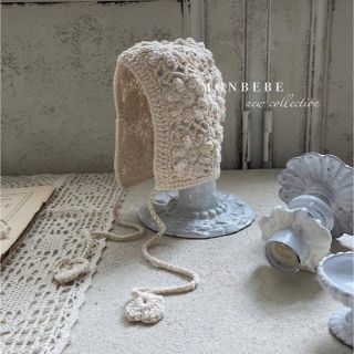 コドモビームス(こども ビームス)のmonbebe handmade knit bonnet モンベベ　ボンネット(帽子)