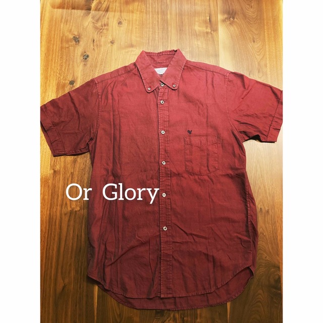 or Glory(オアグローリー)のオアグローリー　ワイシャツ　ワインレッド ボタンダウンシャツ メンズのトップス(シャツ)の商品写真