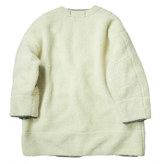 約59cm着丈BEAMS BOY ビームスボーイ 20AW ミリタリーボアライナー 13-18-0954-652 ONE SIZE IVORY M-51 リバーシブル フリース ミリタリーコート アウター【BEAMS BOY】