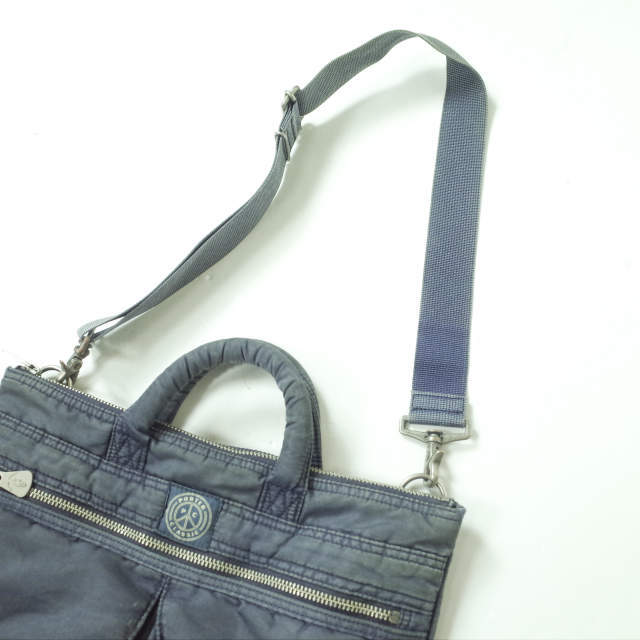 Porter Classic ポータークラシック HELMET CASE SUPER NYLON スーパーナイロン ヘルメットバッグ ブルー 2WAY ショルダー カバン【中古】【Porter Classic】