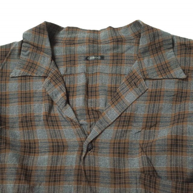 COMOLI - COMOLI コモリ 19SS 日本製 レーヨン オープンカラーシャツ