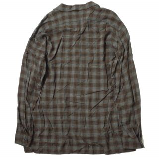 「COMOLI コモリ 19SS 日本製 レーヨン オープンカラーシャツ P01