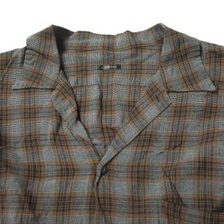 「COMOLI コモリ 19SS 日本製 レーヨン オープンカラーシャツ P01