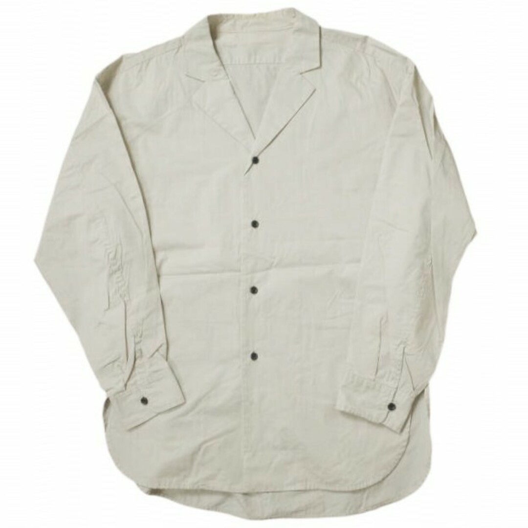 an(アン)のun/unbient アン 日本製 TAILORED COLLAR SHIRT テーラードカラーシャツ UNSSH1118 2 ベージュ 長袖 開襟 オープンカラー トップス【中古】【un/unbient】 メンズのトップス(シャツ)の商品写真