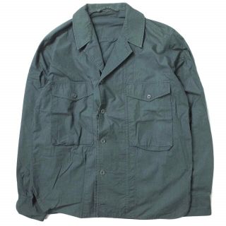 ルメール(LEMAIRE)のLEMAIRE ルメール FLAP POCKET OPEN COLLAR SHIRT フラップポケットオープンカラーシャツ 46 FOREST 長袖 開襟 コンバーチブルカラー トップス【中古】【LEMAIRE】(シャツ)