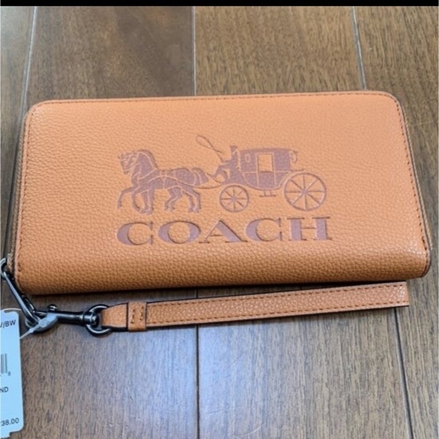 COACH(コーチ)のはなちゃん様専用ショプバ・箱付き3548  オレンジカラー　馬車モチーフ レディースのファッション小物(財布)の商品写真