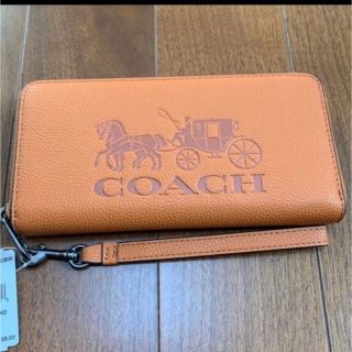 コーチ(COACH)のはなちゃん様専用ショプバ・箱付き3548  オレンジカラー　馬車モチーフ(財布)