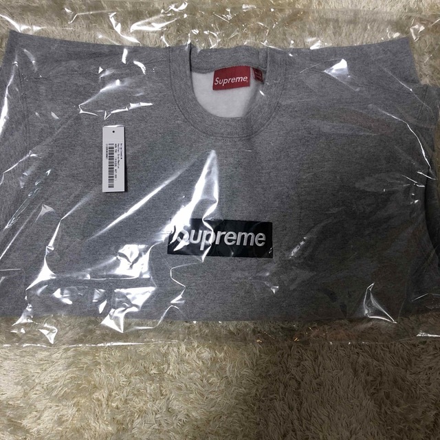 Supreme Box Logo Crewneck Heather Grey