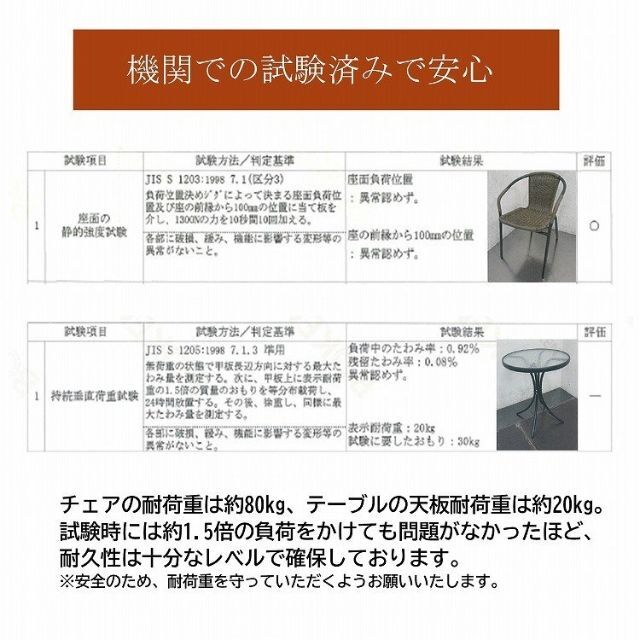 ガーデンテーブルセット 3点セット チェア 2人掛け ラタン調 1216 6