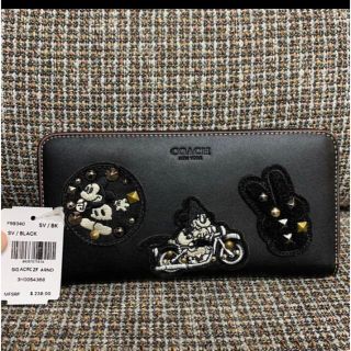 コーチ(COACH)の59340 コーチ　長財布　ブラックワッペン　ディズニーコラボ　ミッキー　人気(財布)