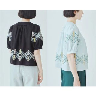 専用☆ミナペルホネン kori リネン ブラウス 40 パフスリーブ 2022