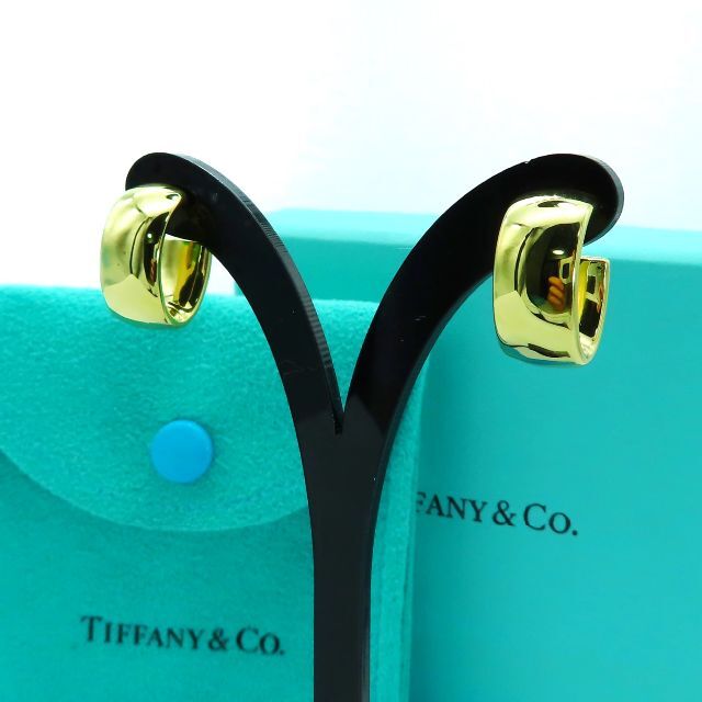 Tiffany & Co.(ティファニー)の未使用 希少 ティファニー ゴールド オーバル フープ ピアス UU34 レディースのアクセサリー(ピアス)の商品写真