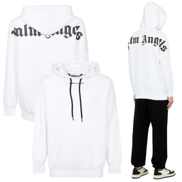 9 PALM ANGELS ホワイト プルオーバー パーカー size S