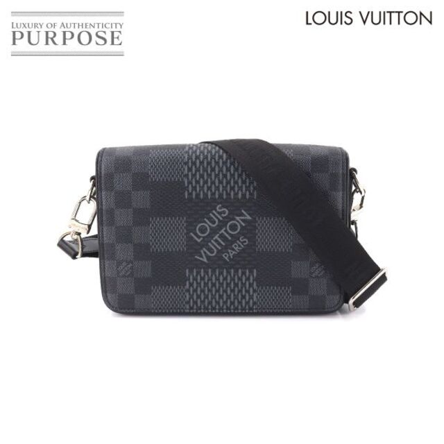 新規購入 LOUIS VUITTON - 未使用 展示品 ルイ ヴィトン LOUIS VUITTON ダミエ グラフィット 3D ステュディオ メッセンジャー ショルダー バッグ N50013 VLP 90175656 ショルダーバッグ