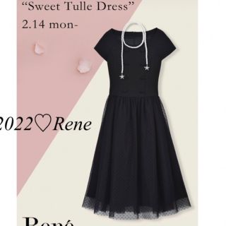 ルネ(René)のRene2022年 ワンピースSweet Tulle Dress 36(ひざ丈ワンピース)