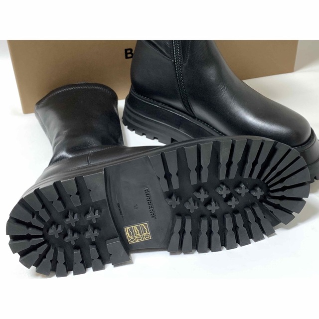 BURBERRY バーバリー LF HURR 厚底 ブーツ 38 黒 BLACK | angelesojeda.com