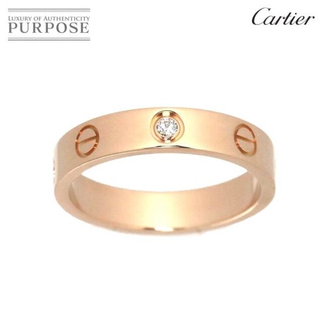 カルティエ Cartier ミニラブ #53 リング ダイヤ 1P K18 PG ピンクゴールド 750 指輪 VLP 90175119