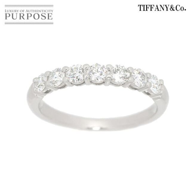 Tiffany & Co. - ティファニー TIFFANY&Co. エンブレイス 12.5号 リング ハーフ ダイヤ 幅3mm Pt プラチナ 指輪 VLP 90175457