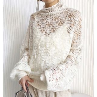 AMERI  MOHAIR LACY KNIT(ニット/セーター)