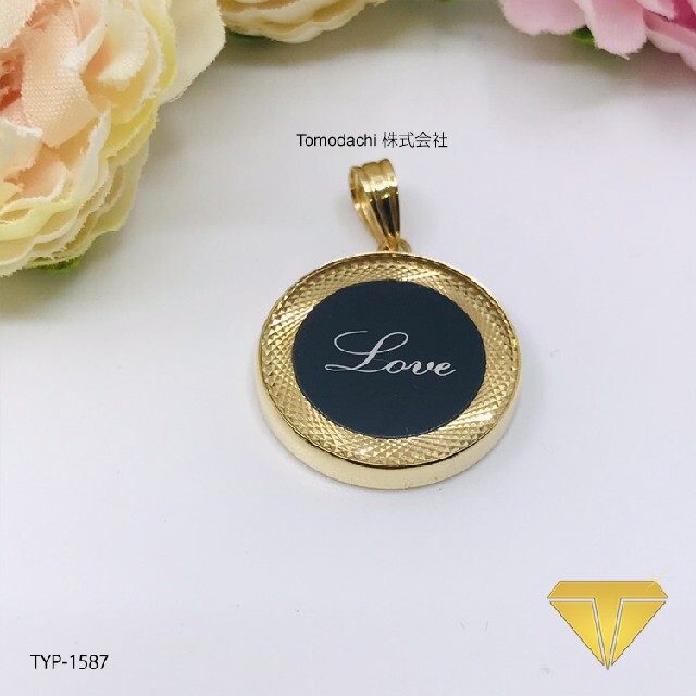 K18 YG  Round Ai Love ペンダントトップ レディースのアクセサリー(チャーム)の商品写真