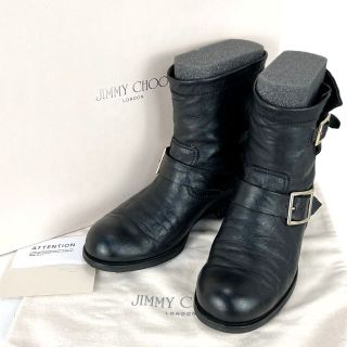 JIMMY CHOO - 15万 ジミーチュウ バイカー エンジニアブーツ 38/25cm ...