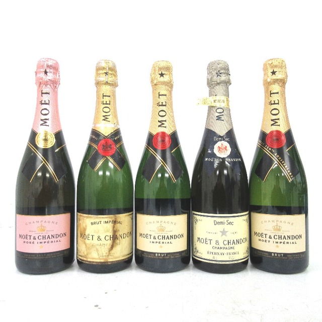 未開封★Moët & Chandon【モエ・エ・シャンドン】 5本セット 750ml 箱なし