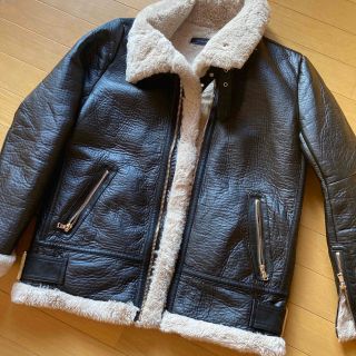 ザラ(ZARA)のzara ザラ　ファー　ライダース ジャケット(ライダースジャケット)