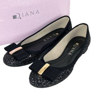 ダイアナ(DIANA)の現行品☆美品☆DIANA 22.5cm グリッター フラットシューズ バレエ(バレエシューズ)