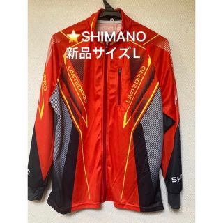 シマノ(SHIMANO)のシマノSHIMANOフィッシングウェア長袖シャツ通気性速乾性生地新品サイズL (ウエア)