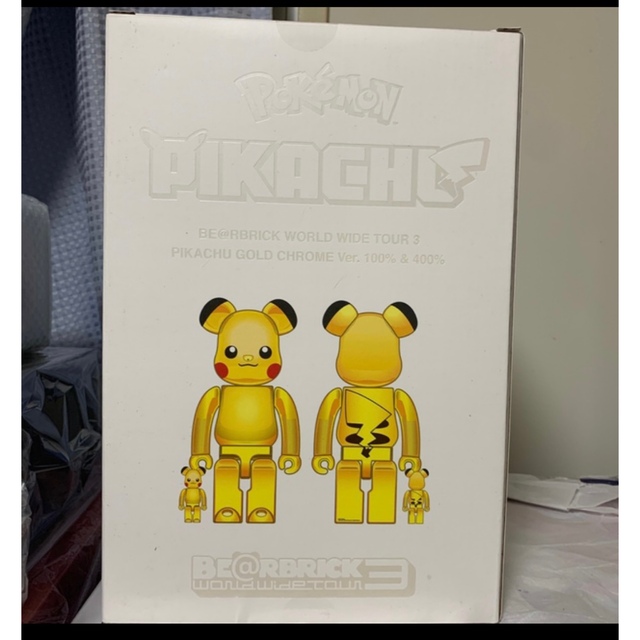 BE@RBRICK ピカチュウ GOLD CHROME 100％ & 400％