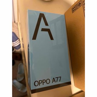オッポ(OPPO)の新品未開封未使用 OPPO A77 ブルー SIMフリー 4GB/128gb(スマートフォン本体)