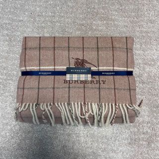 バーバリー(BURBERRY)の【新品未使用】バーバリー ピンクブラウン ラムウール入りひざ掛け(マフラー/ショール)