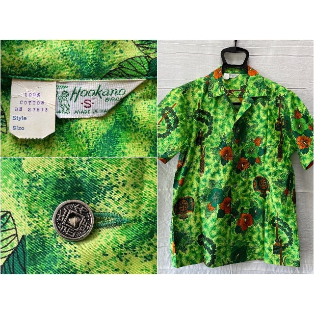 60's HAWAII製 HOOKANO ホオカノ ビンテージ アロハシャツ 【お
