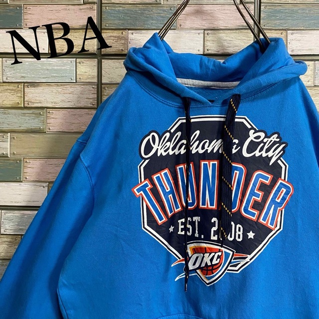 NBA オクラホマサンダー プルオーバーパーカー ビックロゴ オンライン