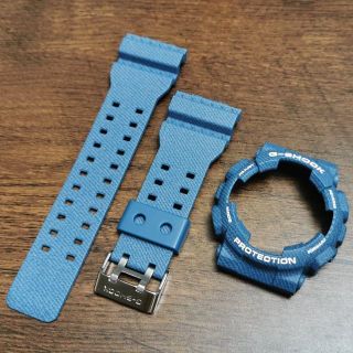 [専用] GA-100等用 x 3 [デニム] [クリアスケルトン] [レッド](ラバーベルト)