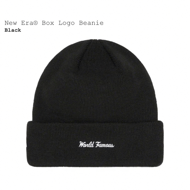 Supreme New Era Box Logo Beanie "Black"①