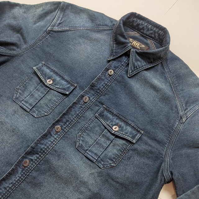 【新品・未使用】RRL(ダブルアールエル)　デニムシャツ　インディゴワークシャツ